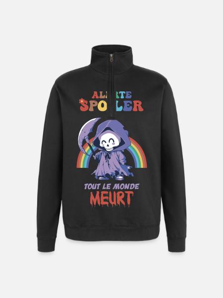 Spoiler alert, iedereen sterft Humor Cinema - Sweatshirt met 1/4-rits - zwart