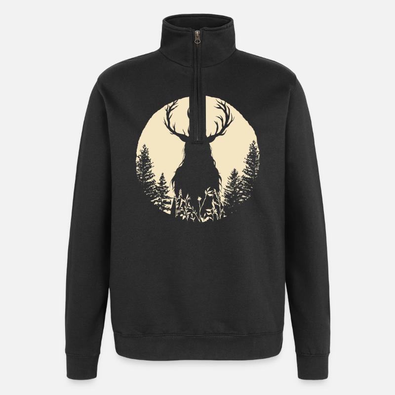 Mondhexe Moonwitch - Quarter-Zip-Sweatshirt - Schwarz