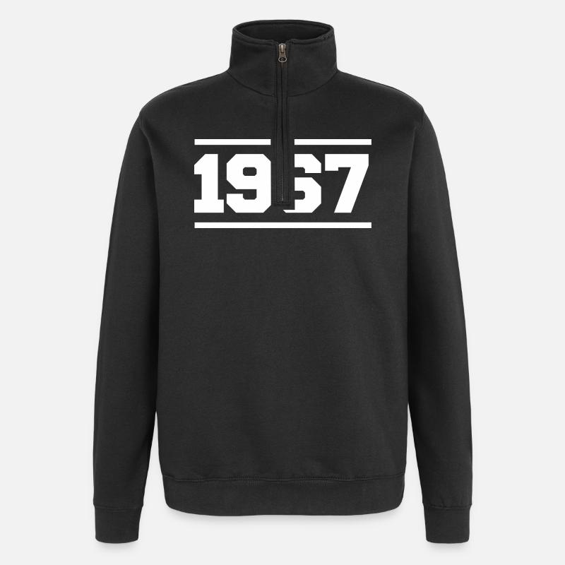 1967 Cadeau rétro 1967 - Sweat à zip 1/4 - noir