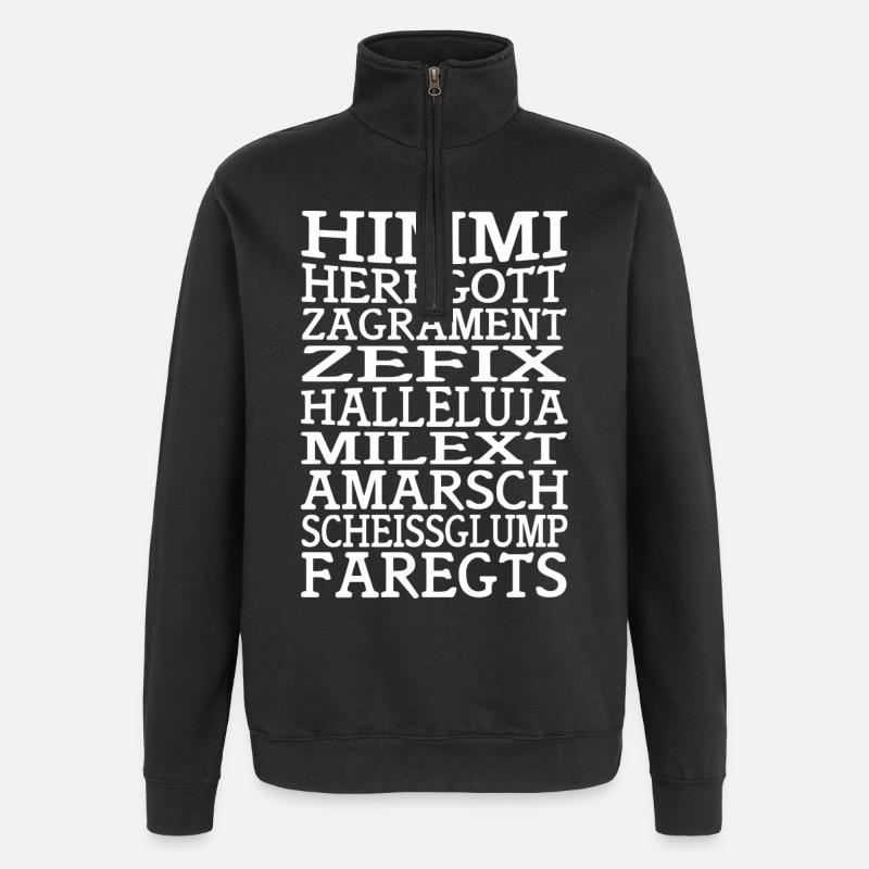 HIMMI HERRGOTT - Quarter-Zip-Sweatshirt - Schwarz