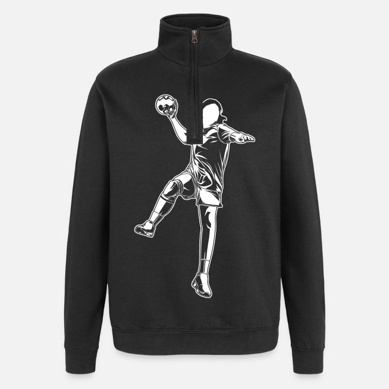 Joueuse de handball - Sweat à zip 1/4 - noir