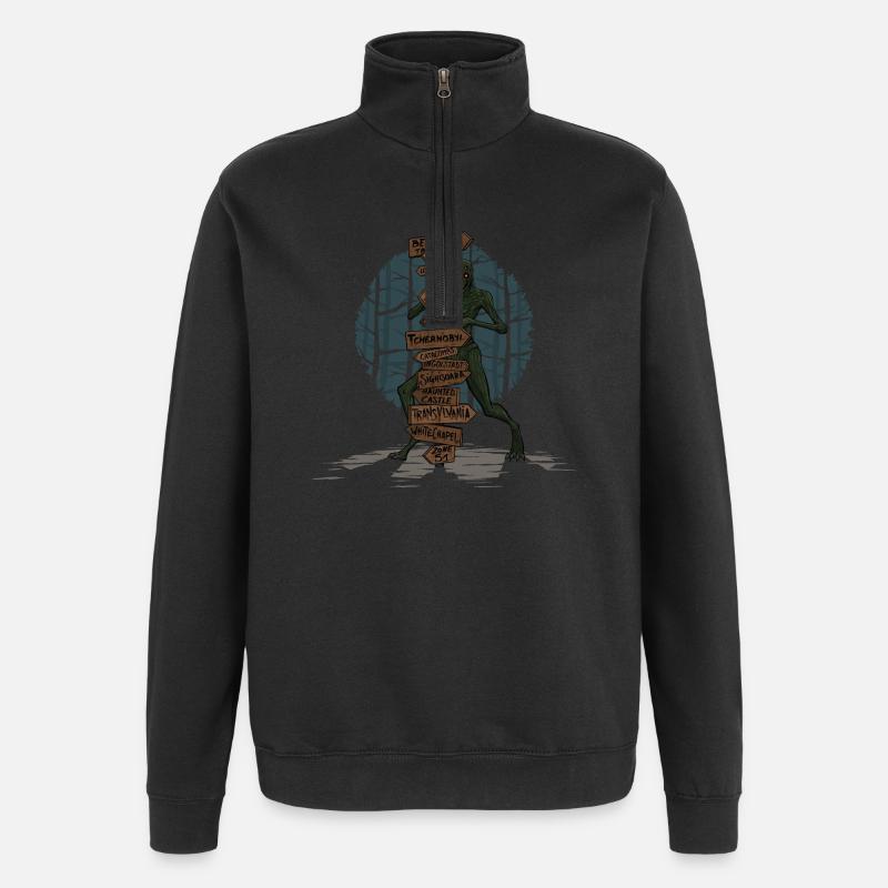 Böse Orte - Quarter-Zip-Sweatshirt - Schwarz