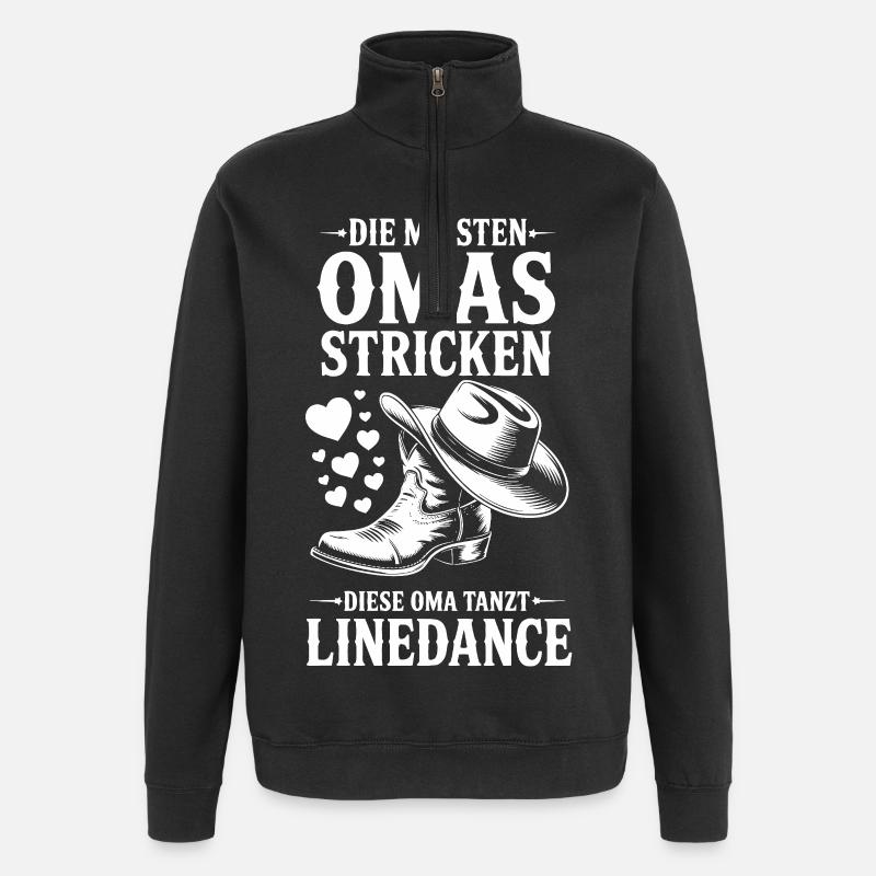 Grand-mère Dancing LineDance - Sweat à zip 1/4 - noir