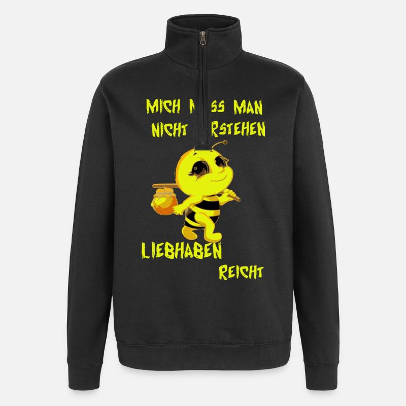 Süße Bienchen - Quarter-Zip-Sweatshirt - Schwarz