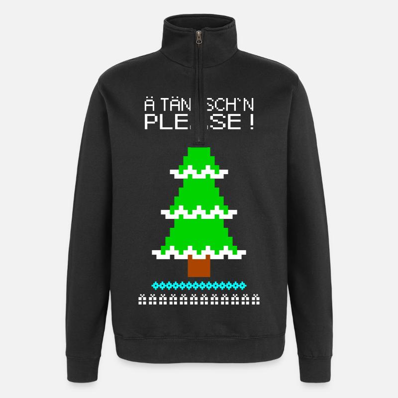 ä tännsch´n please - Quarter-Zip-Sweatshirt - Schwarz