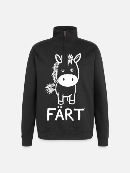 Cavalier cheval Propriétaire de chevaux FÄRT - Sweat à zip 1/4 - noir