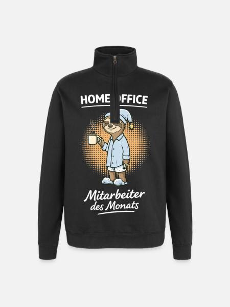 Employé du Siège du Mois Sloth - Sweat à zip 1/4 - noir