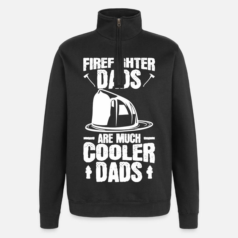 Fire Brigade Dad - Quarter-Zip Sweatshirt - black