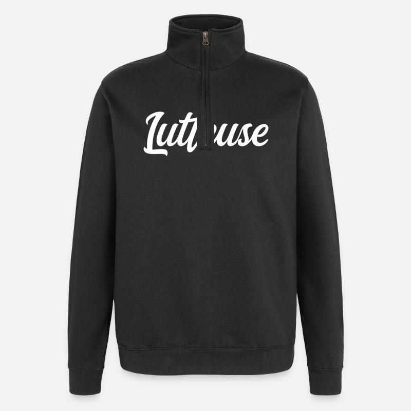 Lutteuse  - Sweat à zip 1/4 - noir