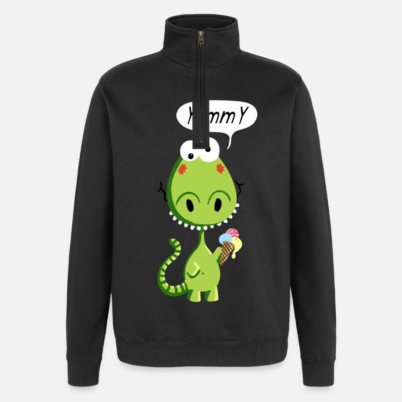 Drôle Dragon - Dragons - Comique - Sweat à zip 1/4 - noir