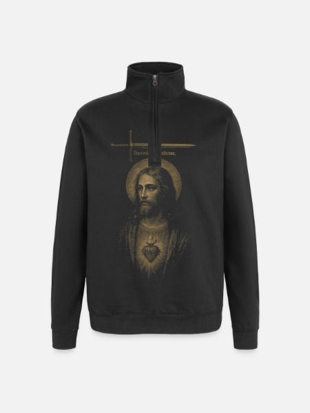 Discernment, not judgement. - Quarter-Zip Sweatshirt - black