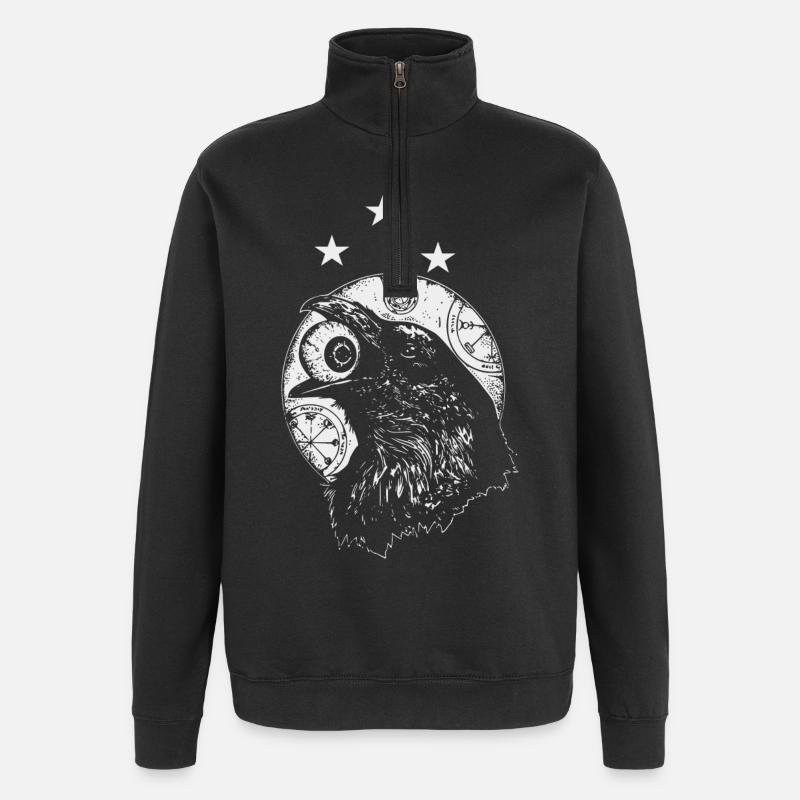 Schwarzer Rabe - Quarter-Zip-Sweatshirt - Schwarz