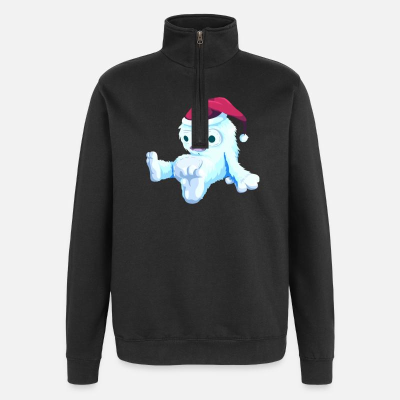 Poupée de Noël - Sweat à zip 1/4 - noir