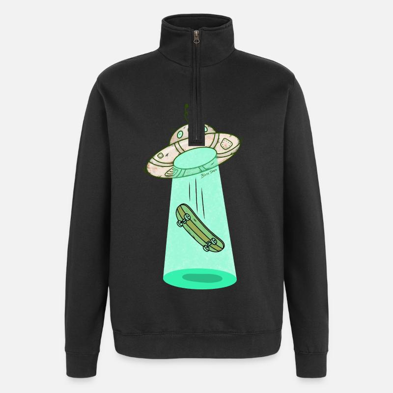 Faisceau de skateboard Ufo - Sweat à zip 1/4 - noir
