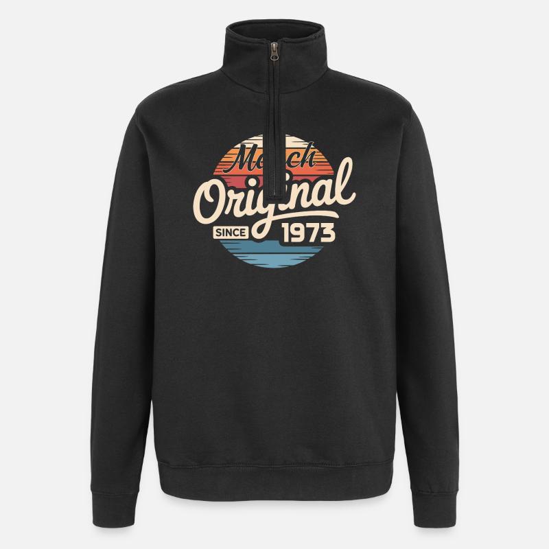 Legendary since march 1953 - Quarter-Zip Sweatshirt - black