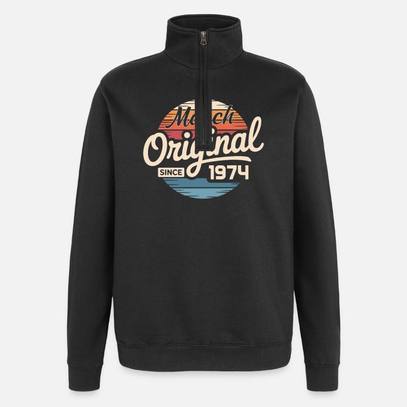 Légendaire depuis mars 1974 - Sweat à zip 1/4 - noir