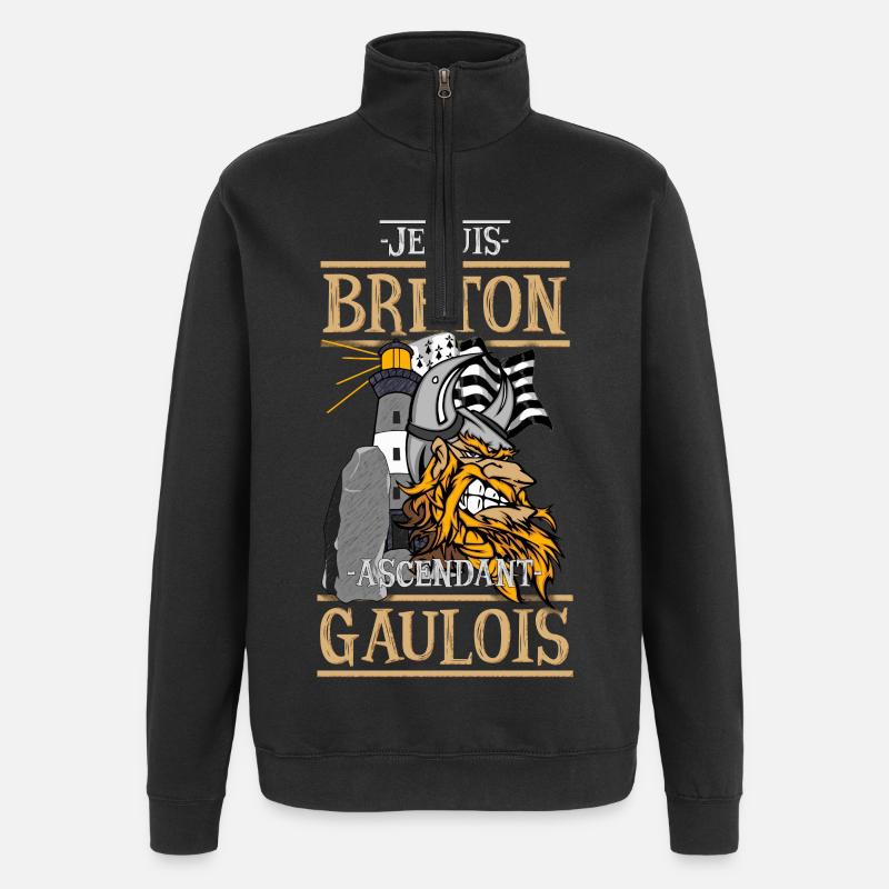 Gallischer Aszendent - Quarter-Zip-Sweatshirt - Schwarz