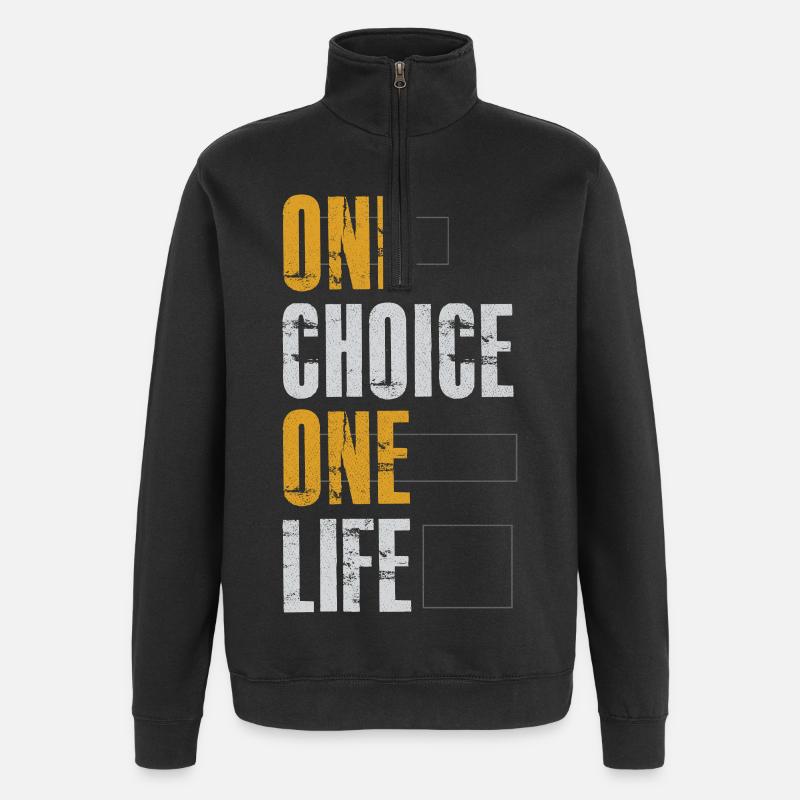 Un choix, une vie - Sweat à zip 1/4 - noir