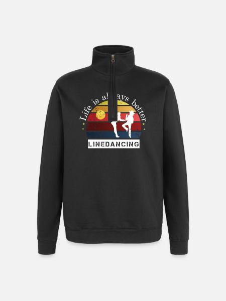 LIDA - Quarter-Zip Sweatshirt - black