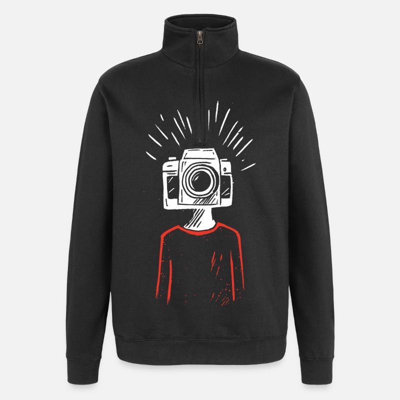 Tête de came - Sweat à zip 1/4 - noir