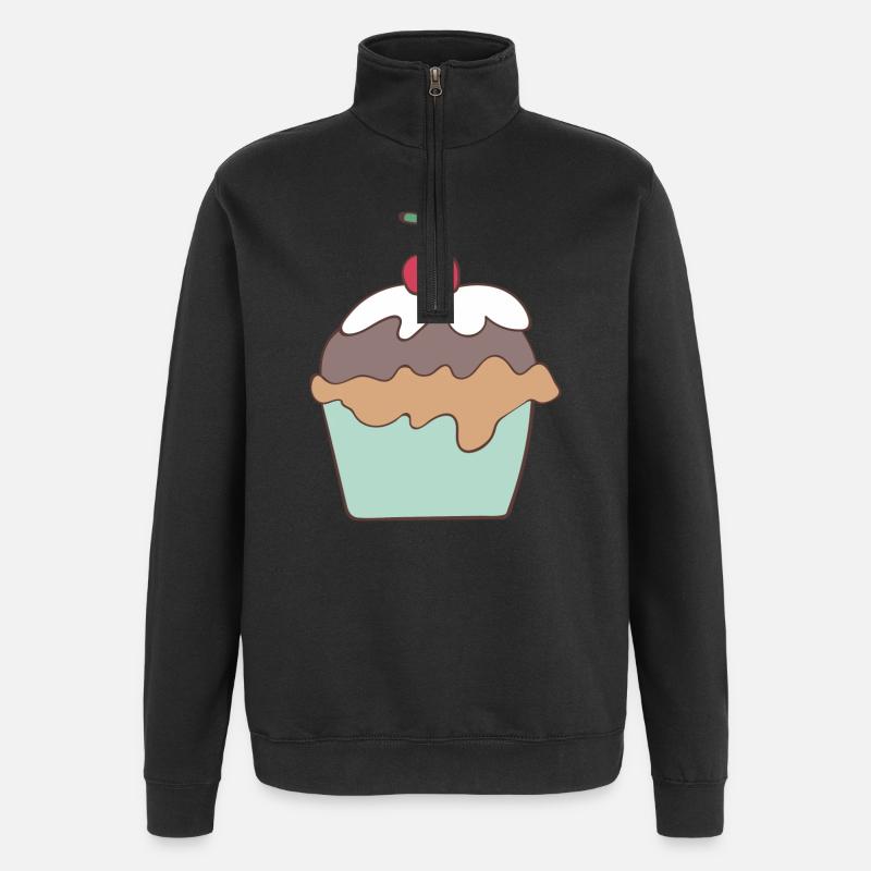 Cupcake - Quarter-Zip Sweatshirt - black