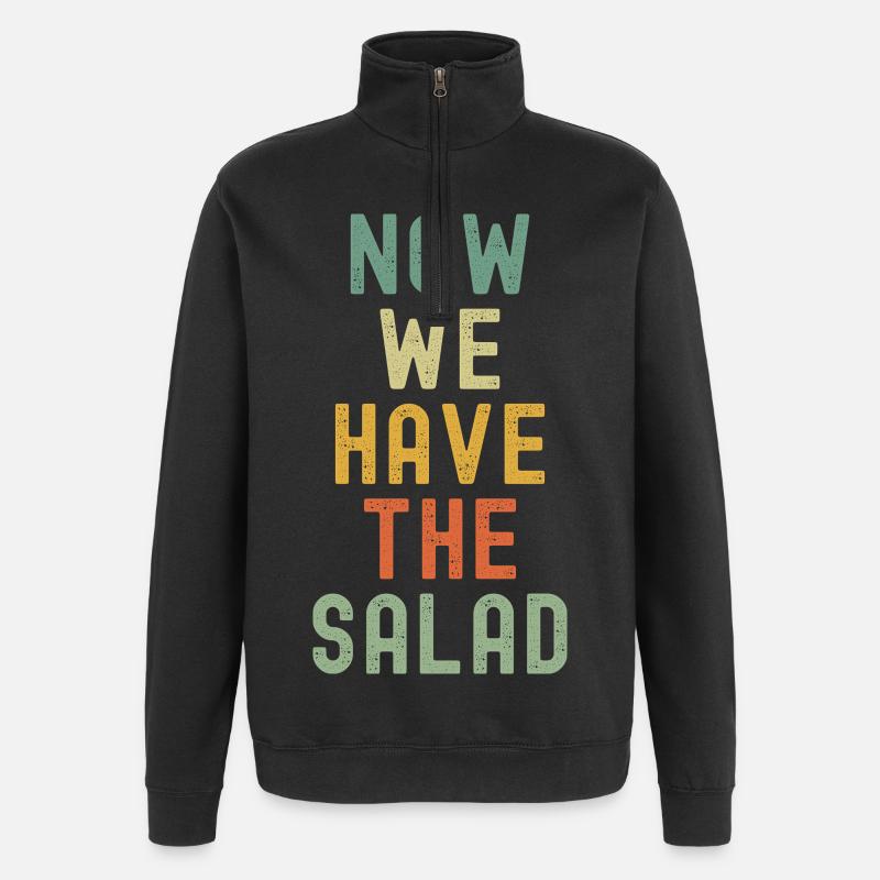 Maintenant, nous avons la salade - Sweat à zip 1/4 - noir