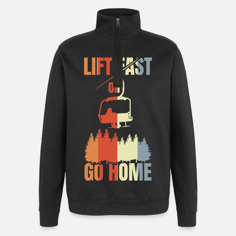 Blague de snowboard - Sweat à zip 1/4 - noir