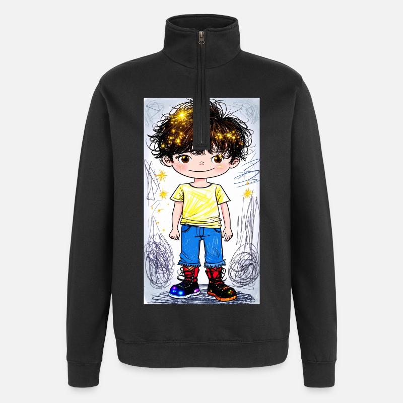 Petit aventurier (Stardust) - Sweat à zip 1/4 - noir