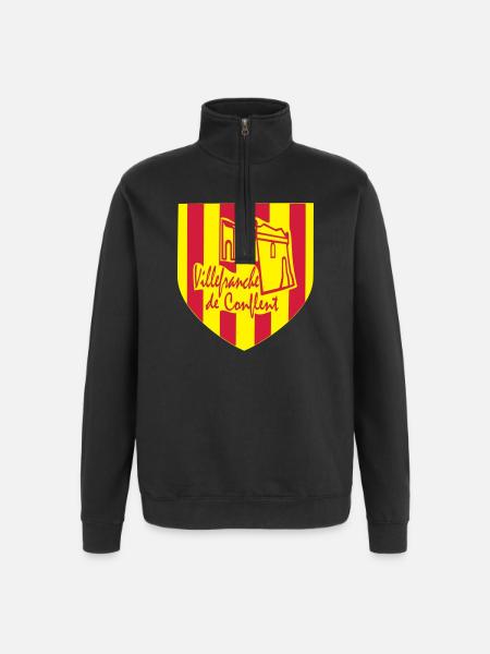 villefranche de conflent,pyrènèes orientales - Quarter-Zip Sweatshirt - black