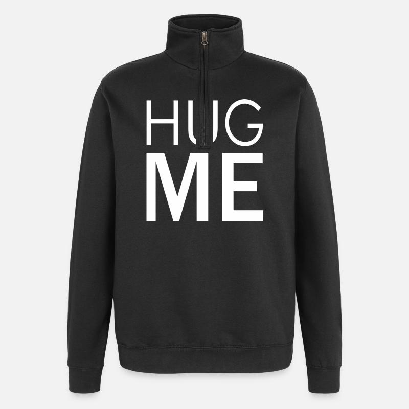 Hug Me (dark) - Sweat à zip 1/4 - noir