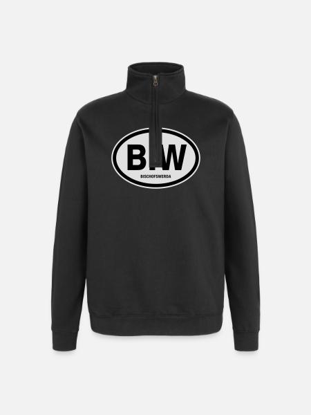 BIW Bischofswerda - Quarter-Zip-Sweatshirt - Schwarz