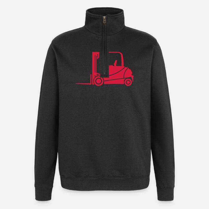 Les chariots élévateurs - Sweat à zip 1/4 - noir