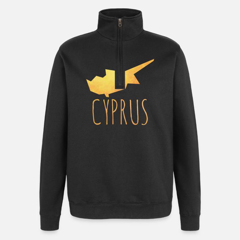 cyprus - Sweat à zip 1/4 - noir