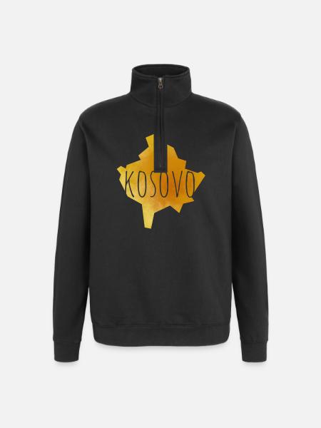 kosovo - Quarter-Zip Sweatshirt - black