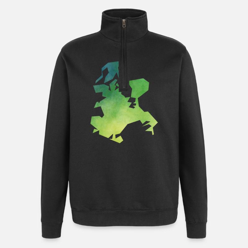 ruegen - Sweat à zip 1/4 - noir