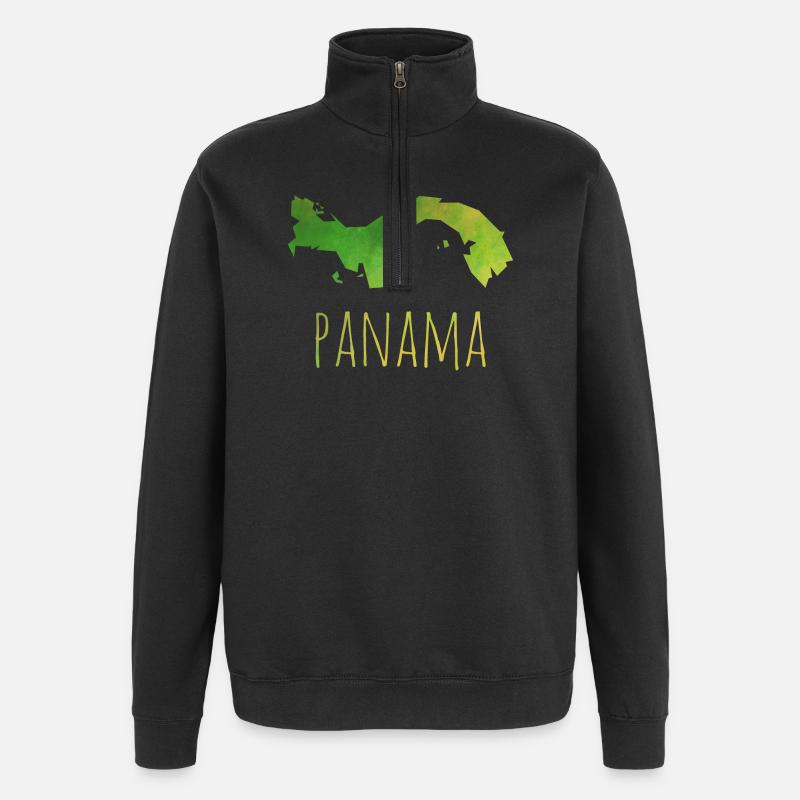 panama - Quarter-Zip Sweatshirt - black