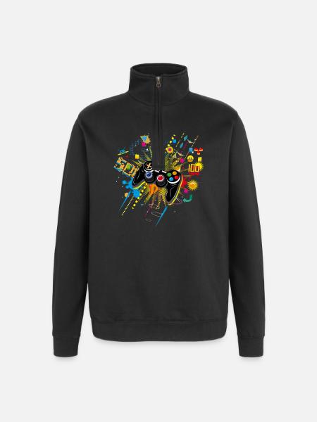Gamepad Video Games - Quarter-Zip Sweatshirt - black