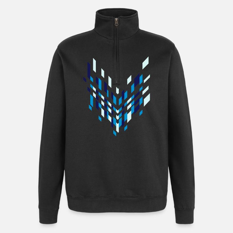 une flèche icône graphique - Sweat à zip 1/4 - noir