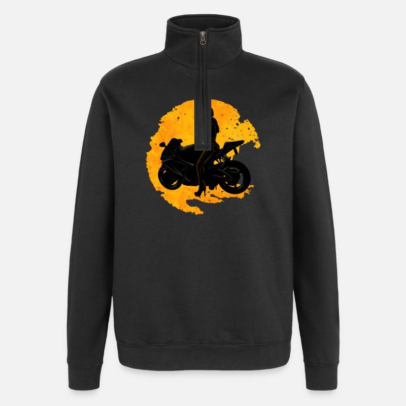 Motorcycle - Sweat à zip 1/4 - noir