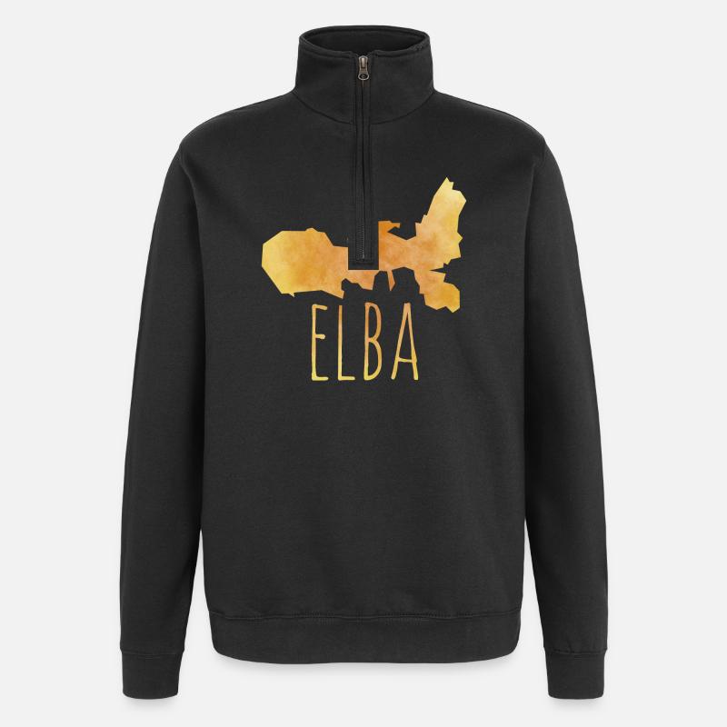 Elba - Sweat à zip 1/4 - noir