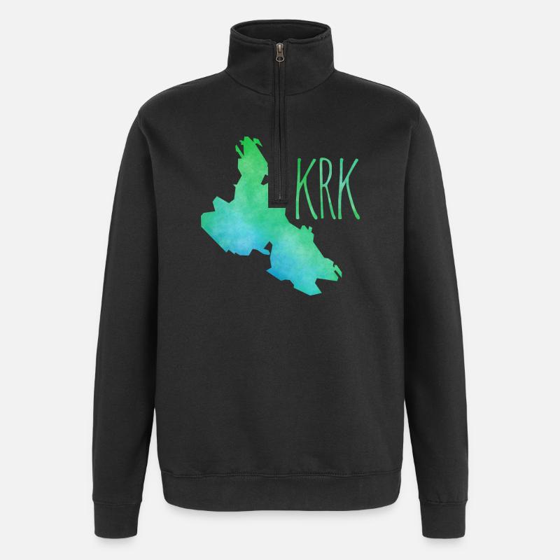 Krk - Sweat à zip 1/4 - noir