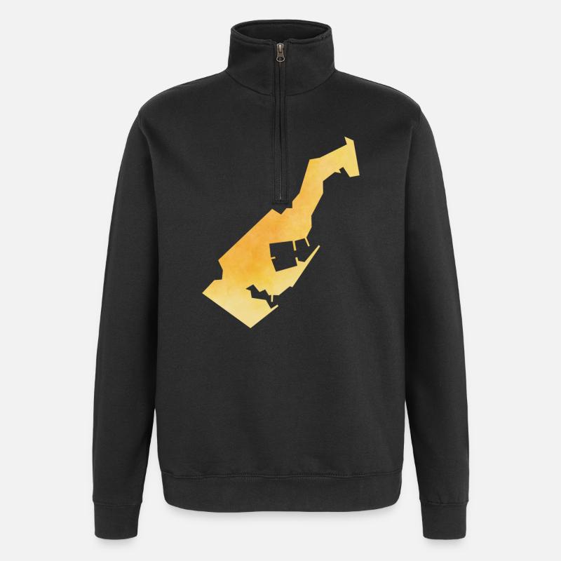 Monaco - Quarter-Zip Sweatshirt - black