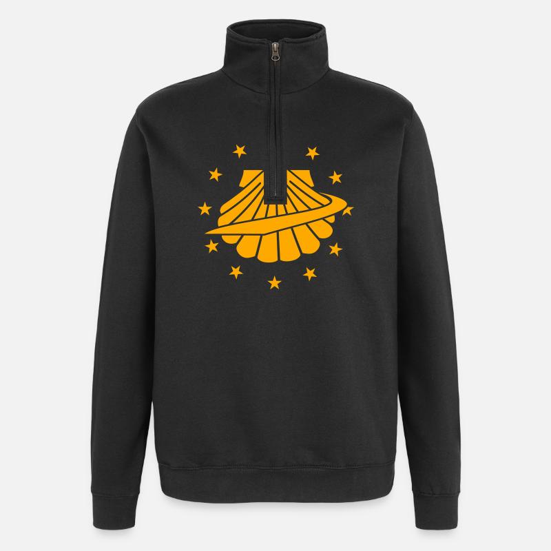 La coquille Saint-Jacques - Sweat à zip 1/4 - noir