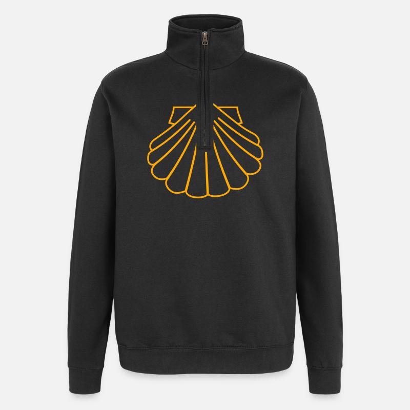 Coquilles Saint-Jacques - Sweat à zip 1/4 - noir