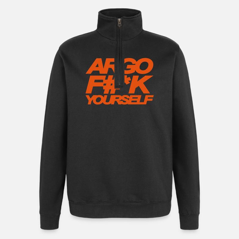 ARGO BAISE YOURSELF - Sweat à zip 1/4 - noir