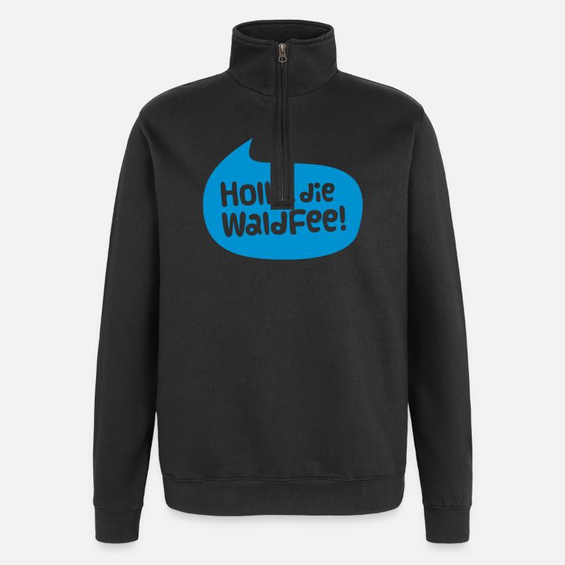 holla die waldfee - Quarter-Zip-Sweatshirt - Schwarz
