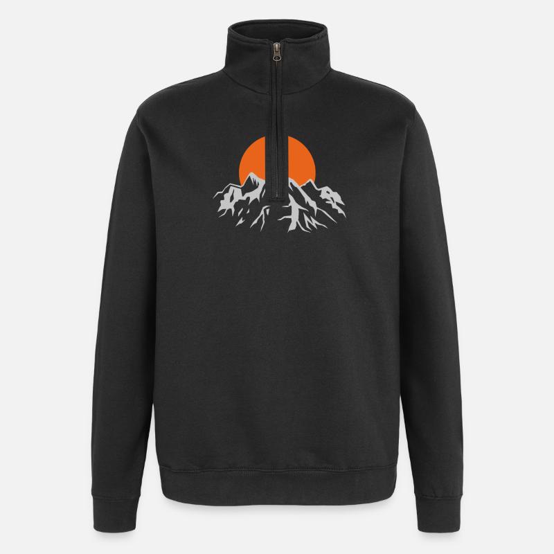 mountains - Quarter-Zip Sweatshirt - black