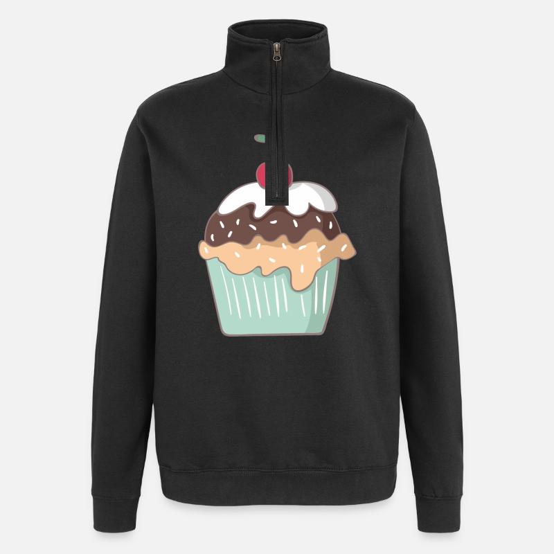 Cupcake - Sweat à zip 1/4 - noir