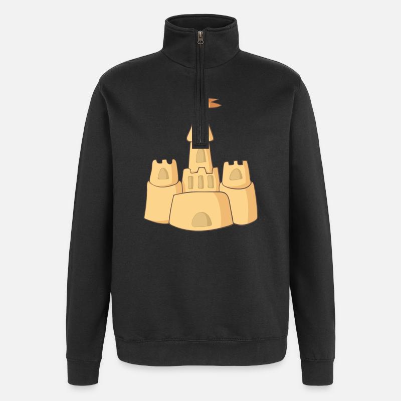 sandcastle - Quarter-Zip Sweatshirt - black