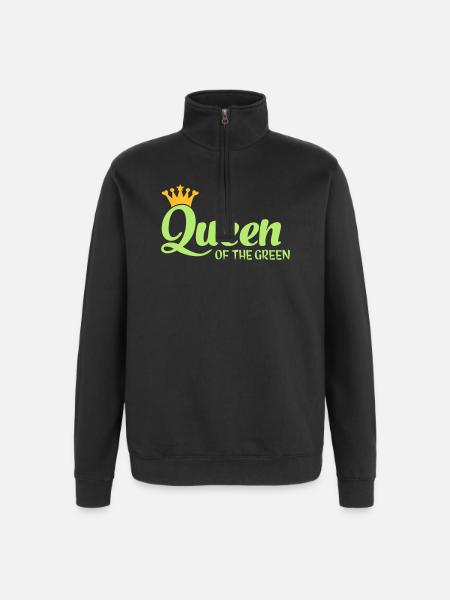 Queen of the Green - Quarter-Zip Sweatshirt - black